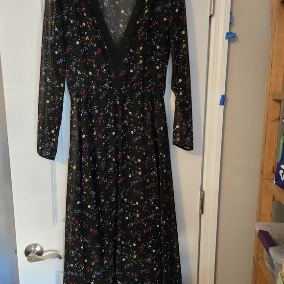Maje Dresses & Skirts - Maje Multicolor Floral Long Sleeve Dress